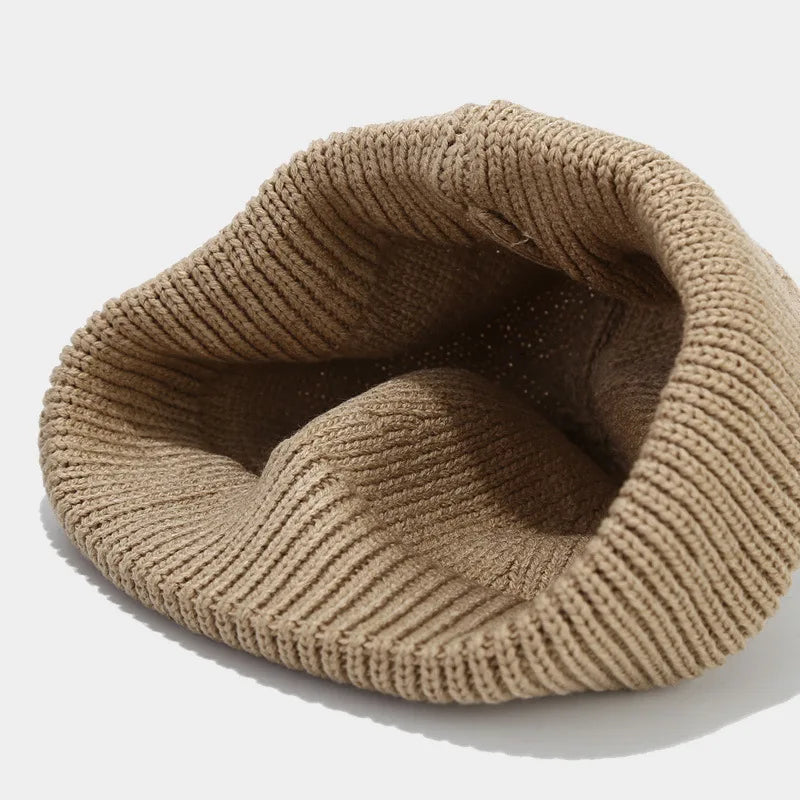 Hip Hop Beanie Knitted Hat Men Fashion Skullcap Autumn Women Winter Brimless Baggy Melon Cap Cuff Docker Fisherman Beanies Hat