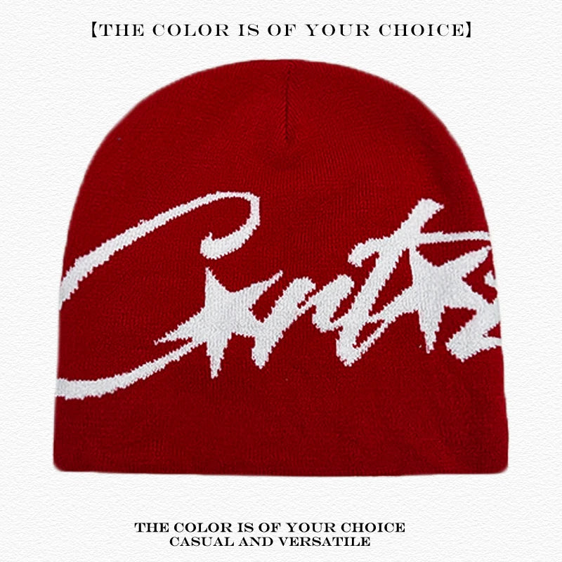 American Street Leopard Print Jacquard Letters Star Knitted Hats Warm Camo Men Women Fashion Personal Versatile Beanies Hip-hop