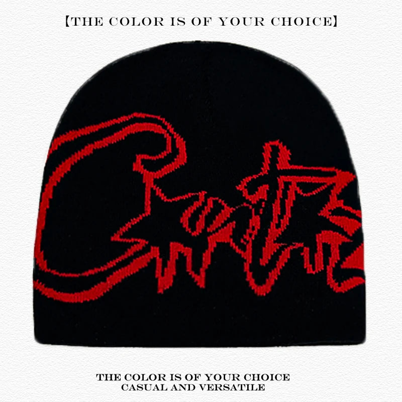 American Street Leopard Print Jacquard Letters Star Knitted Hats Warm Camo Men Women Fashion Personal Versatile Beanies Hip-hop