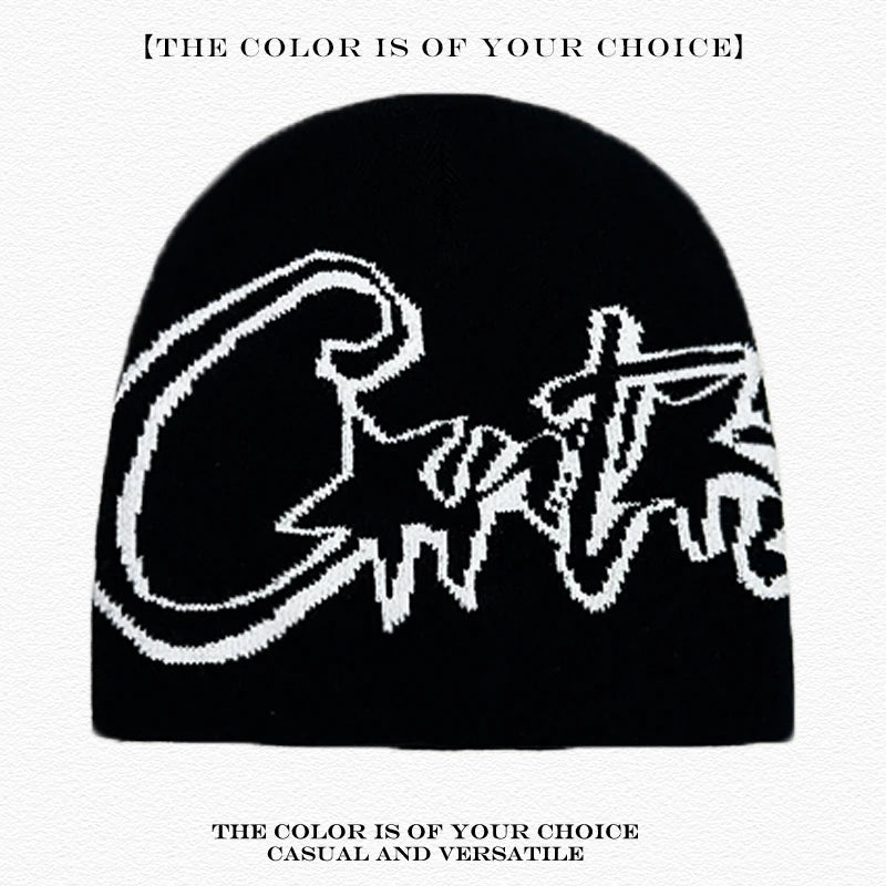 American Street Leopard Print Jacquard Letters Star Knitted Hats Warm Camo Men Women Fashion Personal Versatile Beanies Hip-hop