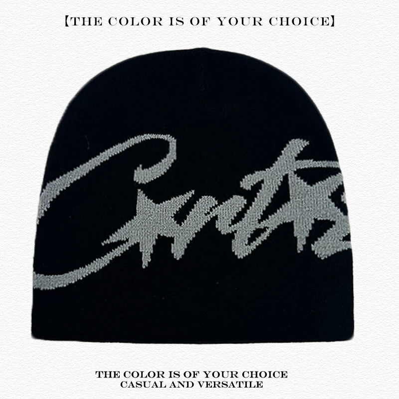 American Street Leopard Print Jacquard Letters Star Knitted Hats Warm Camo Men Women Fashion Personal Versatile Beanies Hip-hop