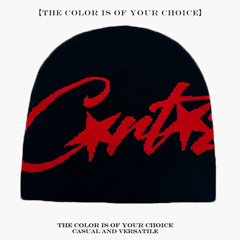 American Street Leopard Print Jacquard Letters Star Knitted Hats Warm Camo Men Women Fashion Personal Versatile Beanies Hip-hop