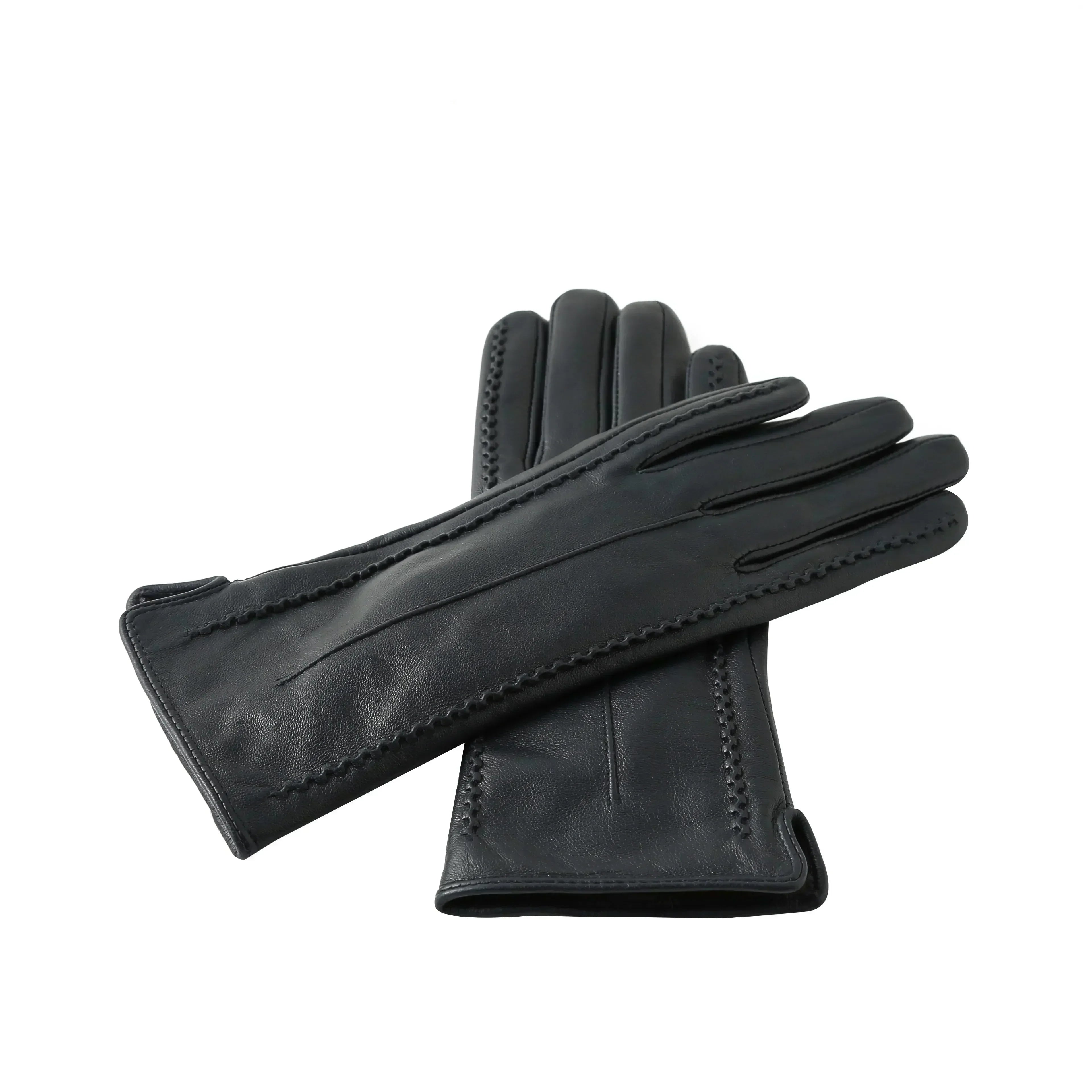 Women's Sheepskin Good Quality Gloves Winter Warm Plus Velvet Short Thin Touch Screen Driving Color Women's Leather Gloves