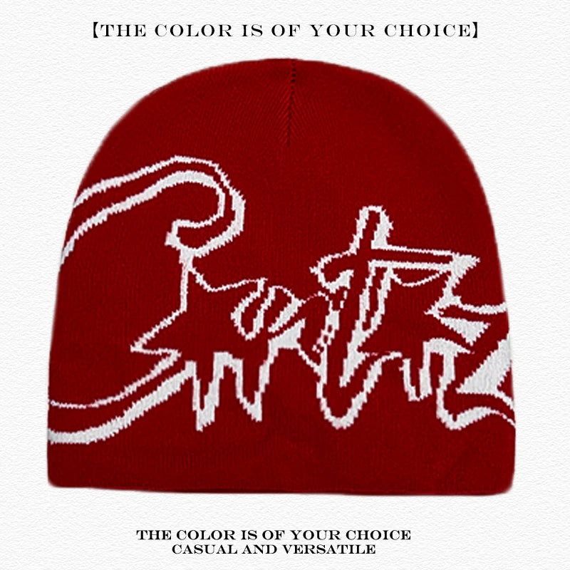 American Street Leopard Print Jacquard Letters Star Knitted Hats Warm Camo Men Women Fashion Personal Versatile Beanies Hip-hop