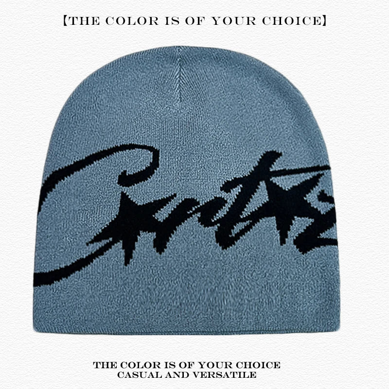 American Street Leopard Print Jacquard Letters Star Knitted Hats Warm Camo Men Women Fashion Personal Versatile Beanies Hip-hop