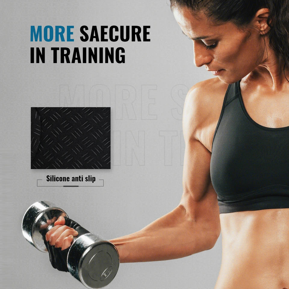 WRELS Gym Fitness Gloves For Women, Breathable Half Finger Anti-Slip Gloves For Bicycle Cycling Weight Lifting Yoga