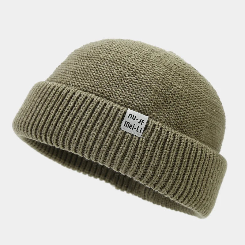 Hip Hop Beanie Knitted Hat Men Fashion Skullcap Autumn Women Winter Brimless Baggy Melon Cap Cuff Docker Fisherman Beanies Hat