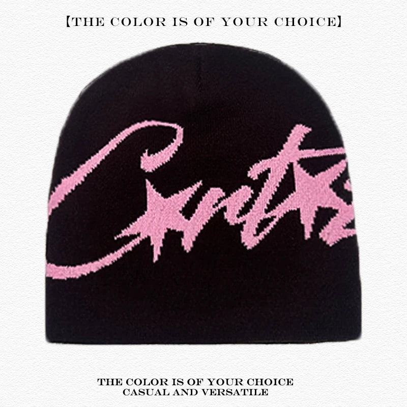 American Street Leopard Print Jacquard Letters Star Knitted Hats Warm Camo Men Women Fashion Personal Versatile Beanies Hip-hop