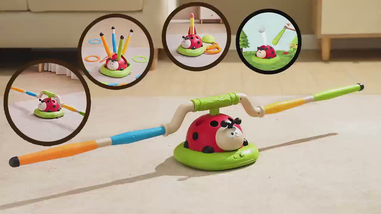 Ladybug Sport Entertainment Game Toy Multifunction Rope Skipping Machine Ferrule Jump Rocket Launcher Outdoor Educational