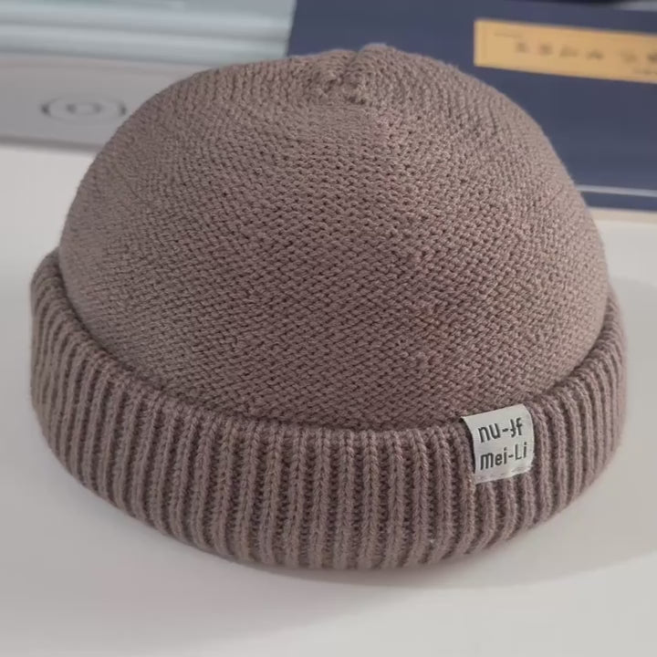 Hip Hop Beanie Knitted Hat Men Fashion Skullcap Autumn Women Winter Brimless Baggy Melon Cap Cuff Docker Fisherman Beanies Hat